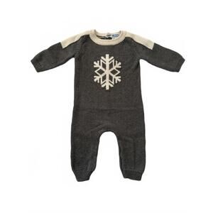 ❄️ 🇫🇷 Jacadi Paris Knit Baby Romper – Snowflake | 3 Months